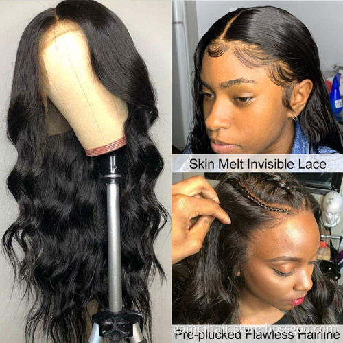 Cheap Brazilian Human Hair Lace Wigs Factory Price Natural Looking Hairline Body Wave Pre Plucked HD 5X5 Lace body wave Wig